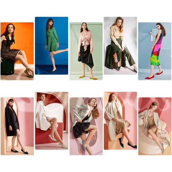 Women's Pointed Toe Ballet Flats Comfortable Casual Dressy Work Office Shoes - Picture 7 of 8